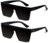 Square Oversized Sunglasses for Women Men Big Flat Top