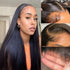 13X6 Lace Front Human Hair Wig Straight Pre Plucked with Baby Hair Natural Hairline 180% Density Glueless 22 Inch Natural Color