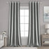 Faux Silk Silver Grey Blackout Curtains 52W X 96L 2 Panels