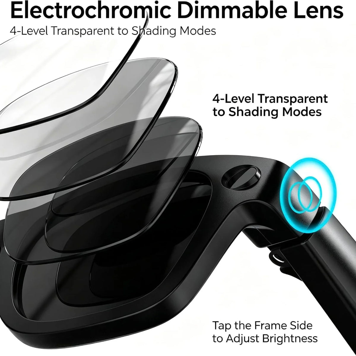 T200C Smart Glasses with Camera, 800W 1080P Video Recording, AI Stabilization