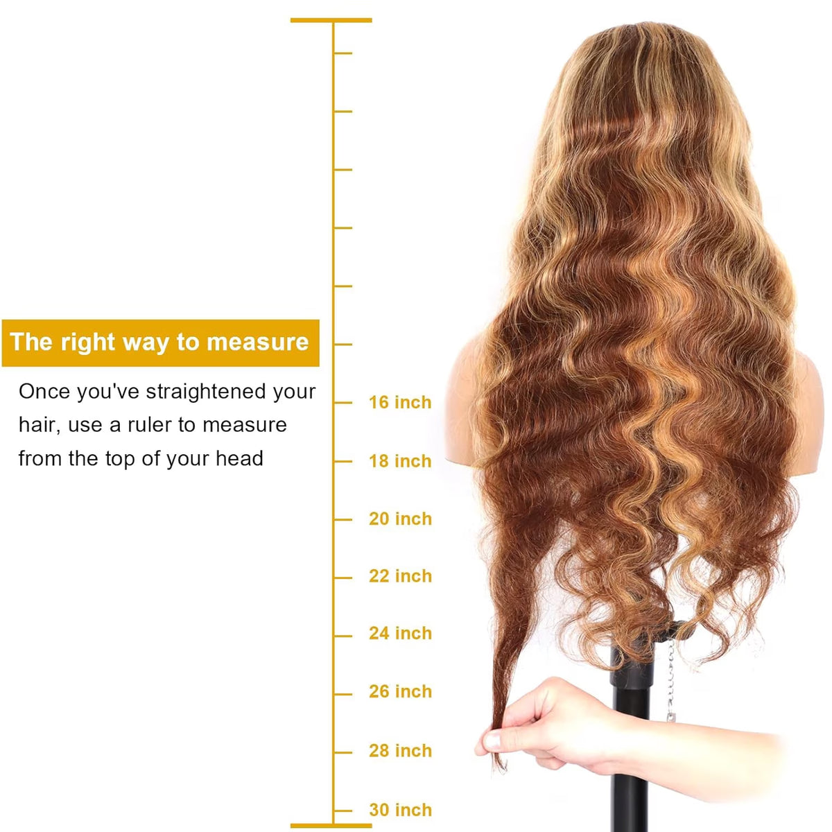 13X4 Highlight Ombre Lace Front Wig Human Hair Pre Plucked 4/27 Honey Blonde HD Transparent Colored Lace Frontal Wigs for Women with Baby Hair 180% Density Body Wave Lace Front Wig (24 Inch)
