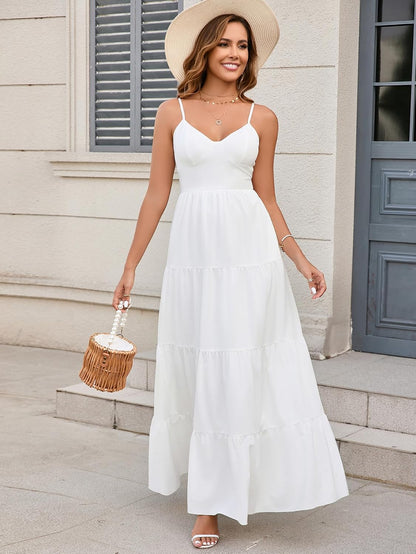 Women Summer Floral Maxi Sundress Boho Beach Long Dress