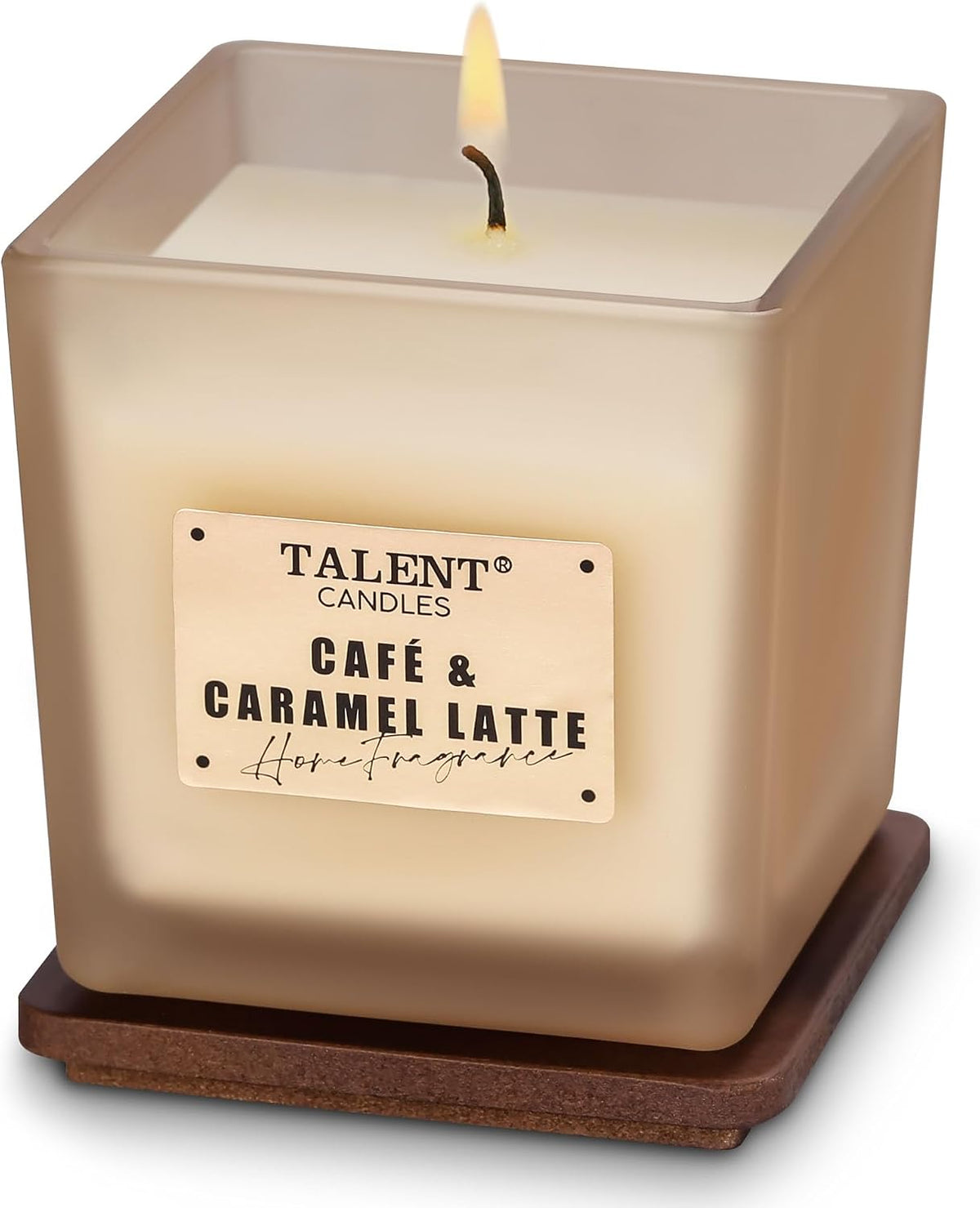 Deluxe Noble Scented Candles, Soy Candles for Home Scented, 7.05Oz, Aromatherapy Candles with Lid, Cafe &amp; Caramel Latte