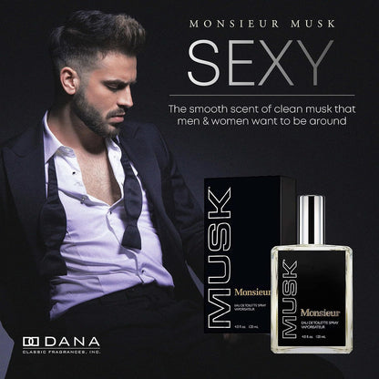 Monsieur Musk EDT Spray Mens Fragrances 4 Oz