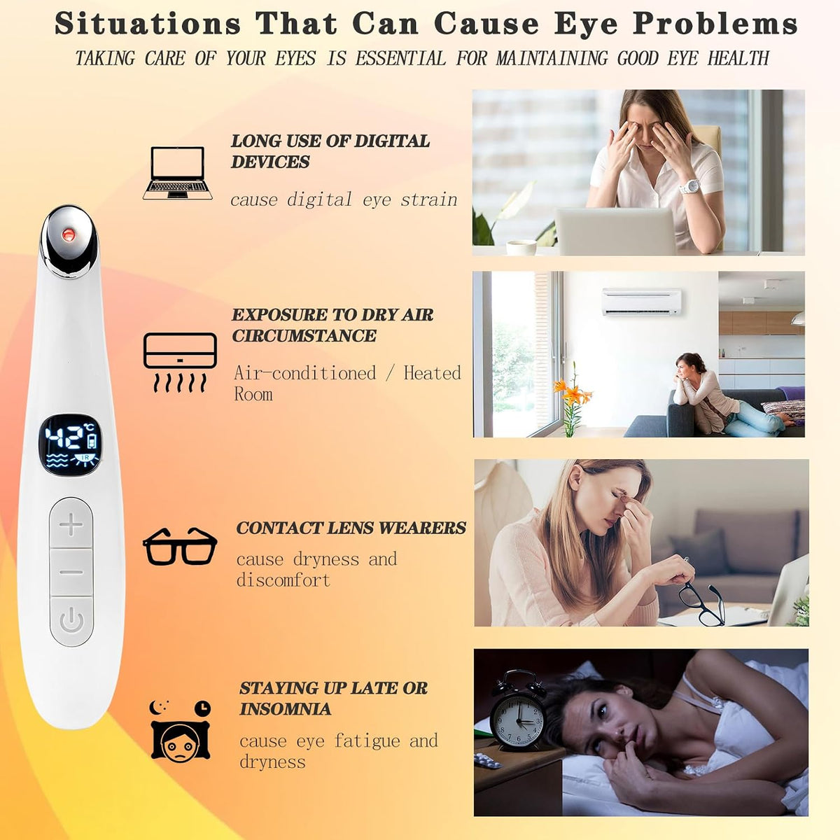 Heated Eye Wand, Pure White