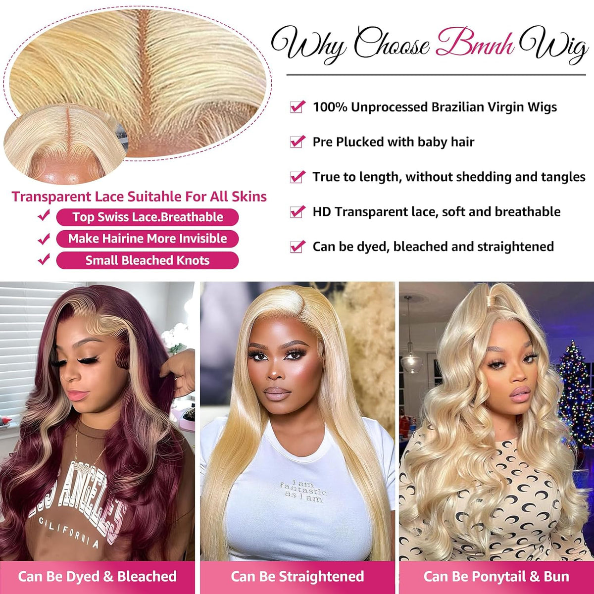 613 Body Wave Lace Front Wigs Human Hair Pre Plucked with Baby Hair 13X6 HD Lace Front Wig for Women Brazilian Virgin Body Wave Wig (32 Inch)
