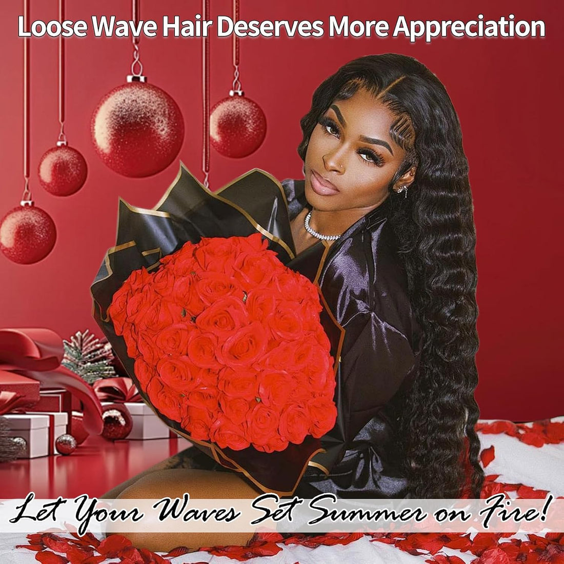 28 Inch 250% Density HD Lace Front Wigs Human Hair Loose Wave 100% Real Human Hair 15A Full 13X4 Large Lace Loose Deep Wave Wig Pre Plucked No Synthetic No Tangle No Shedding Triple Lifespan 3X