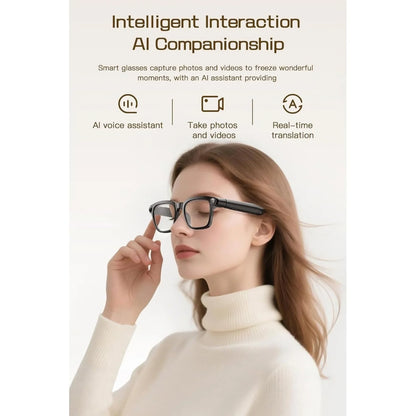 M08 Smart Glasses with 4K Camera, Bluetooth Audio, AI Translation and Voice Assistant