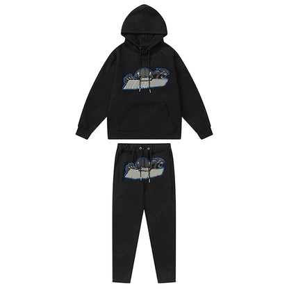 Mens Tracksuits Trousers Shooters Set Designer Hoodies Streetwear Sweatshirts Sports Suit Embroidery Plush Letter Decoration Thick Hoodies Men Pants