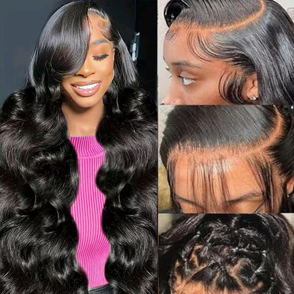 13X6 30 Inch Body Wave Lace Front Wig Human Hair 220 Density HD Lace Front Wigs Human Hair Pre Plucked Glueless Wig 100% Virgin Human Hair Lace Front Wigs for Women