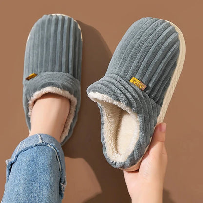Winter Men Slippers Short Plush Men Cotton Boots Indoor Fluffy House Fur Slippers Men Casual Soft Fur Furry Men Shoes