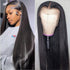 Wigs Human Hair Straight Lace Front Human Hair Wig Pre Plucked 13X4 HD Transparent 36 Inch Lace Frontal Straight Human Hair Wigs for Women with Baby Hair Glueless Natural Black