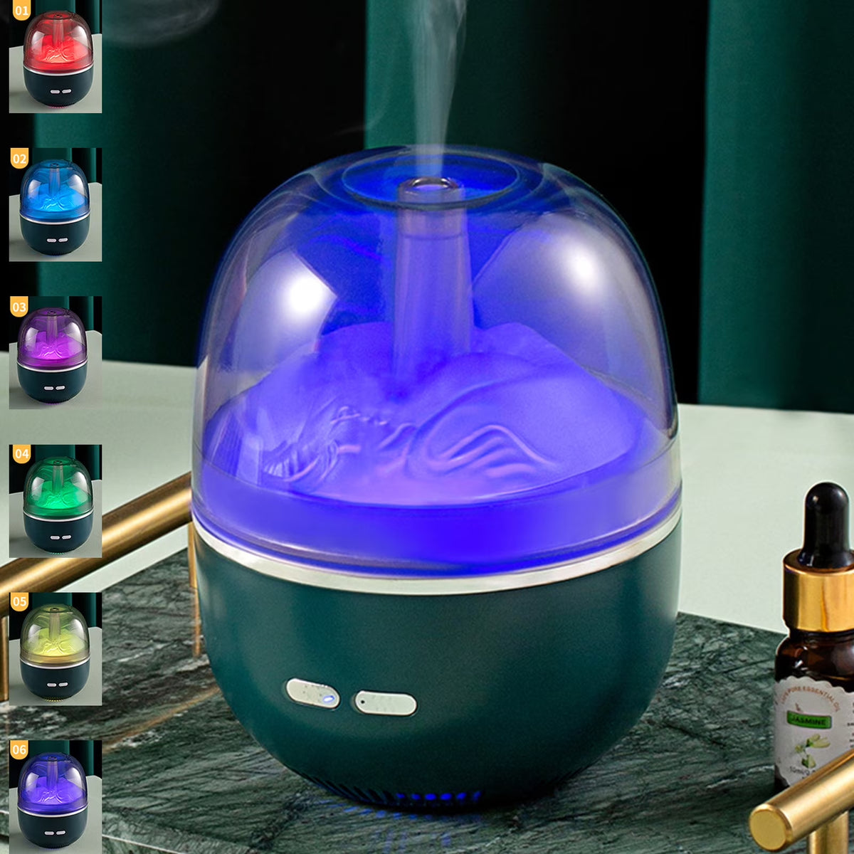 Humidifiers for Bedroom Large Room Home Warm for Mist Top Desk Humidifiers Essential Oil Diffuser Quiet with Adjustable Mist