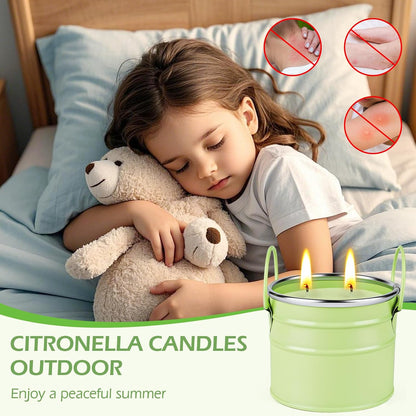Citronella Candles Outdoor,2 Pack 20Oz Large Soy Wax Citronella Candles