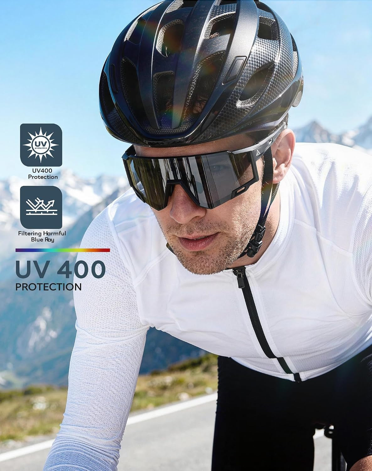 Sports Sunglasses-Men Polarized-Mens-Sunglasses Women: Running Sun Glasses with UV400 for Fishing Cycling