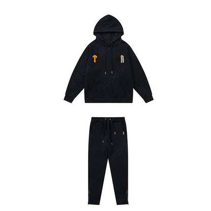 Mens Tracksuits Trousers Shooters Set Designer Hoodies Streetwear Sweatshirts Sports Suit Embroidery Plush Letter Decoration Thick Hoodies Men Pants