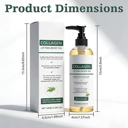 2 Packs Hydrating Collagen Oil for Body &amp; after Shower,Collagen Lifting Body Oil after Shower Moisturizer Collagen Body Oils for Women &amp; Men Lightweight Non-Greasy(1Pcs*3.38 Fl Oz)