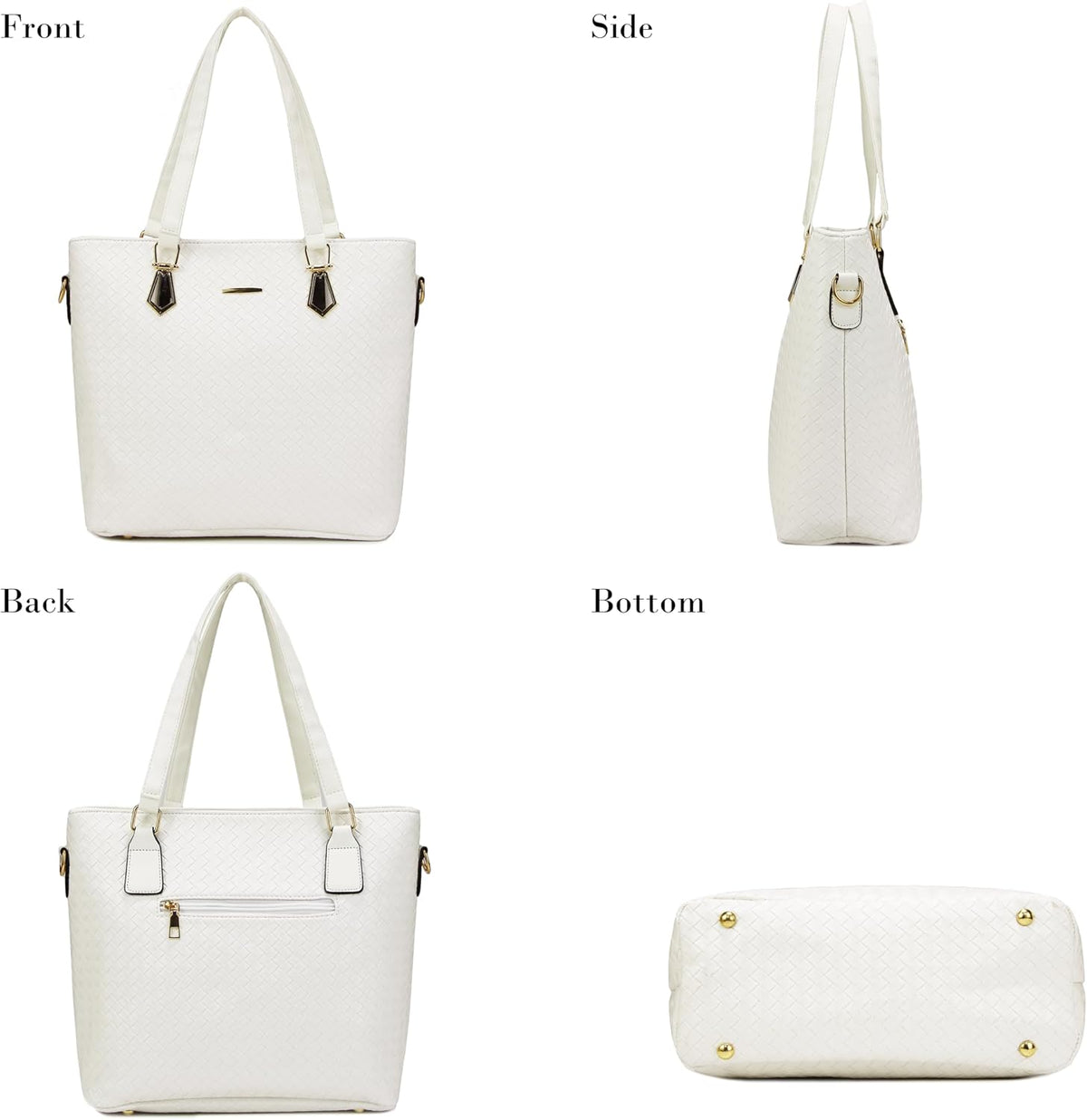 Purses and Handbags for Women Synthetic Leather Tote Crossbody Bags Satchel Purses Set 6Pcs