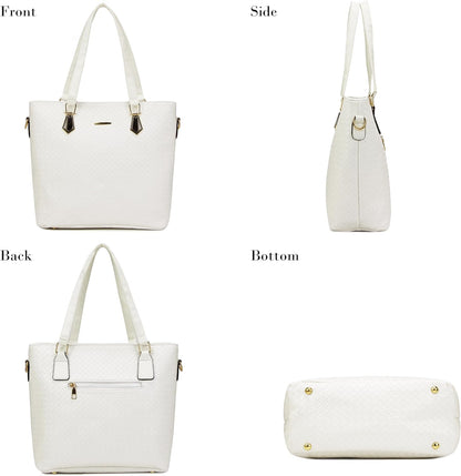 Purses and Handbags for Women Synthetic Leather Tote Crossbody Bags Satchel Purses Set 6Pcs