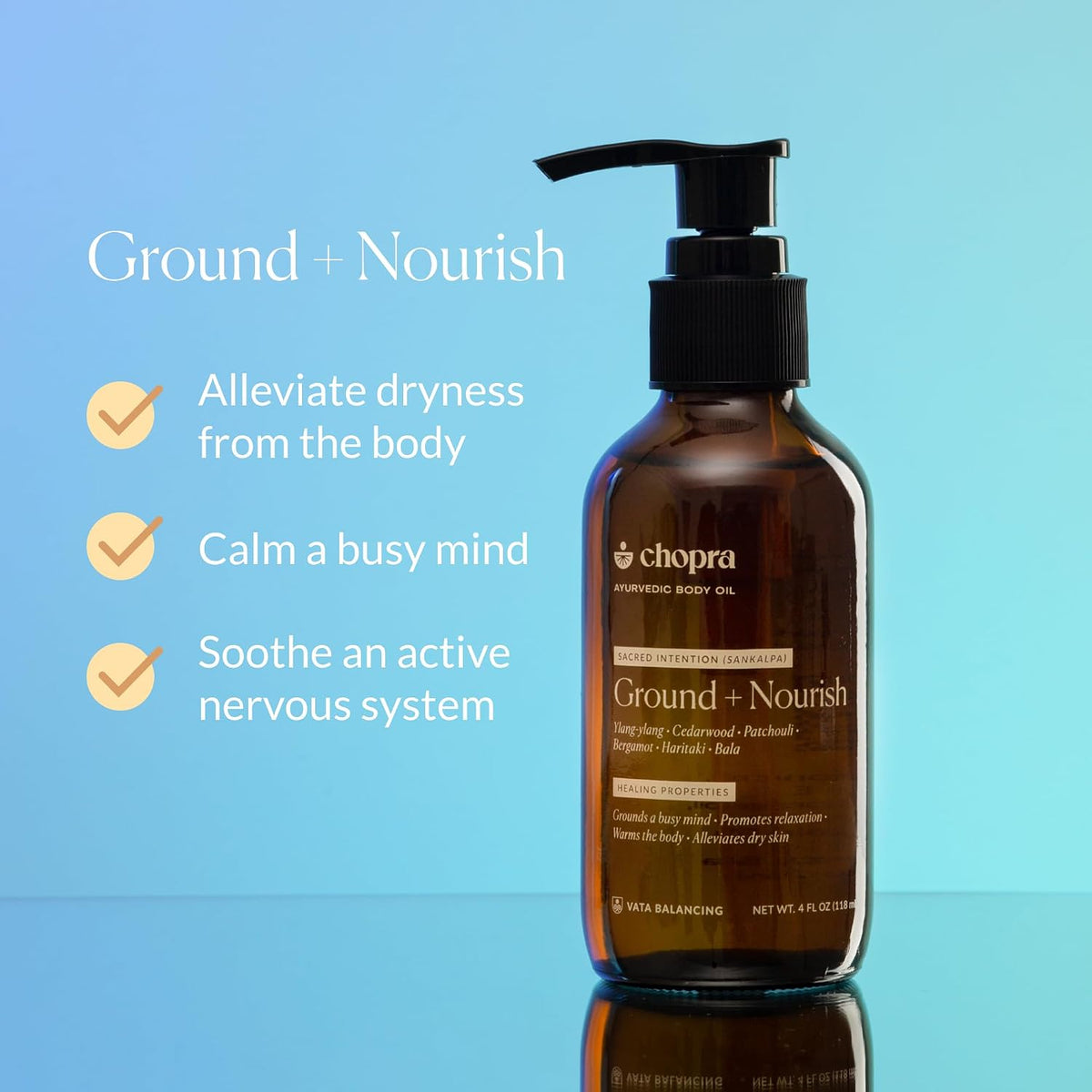 Ayurvedic Body Oil Trio | Sacred Intention (Sankalpa) | Healing Properties to Alleviate Dry Skin &amp; Ground a Busy Mind