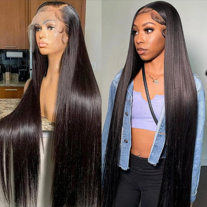 28 Inch13X6 Lace Front Wig Human Hair Straight Wigs Human Hair