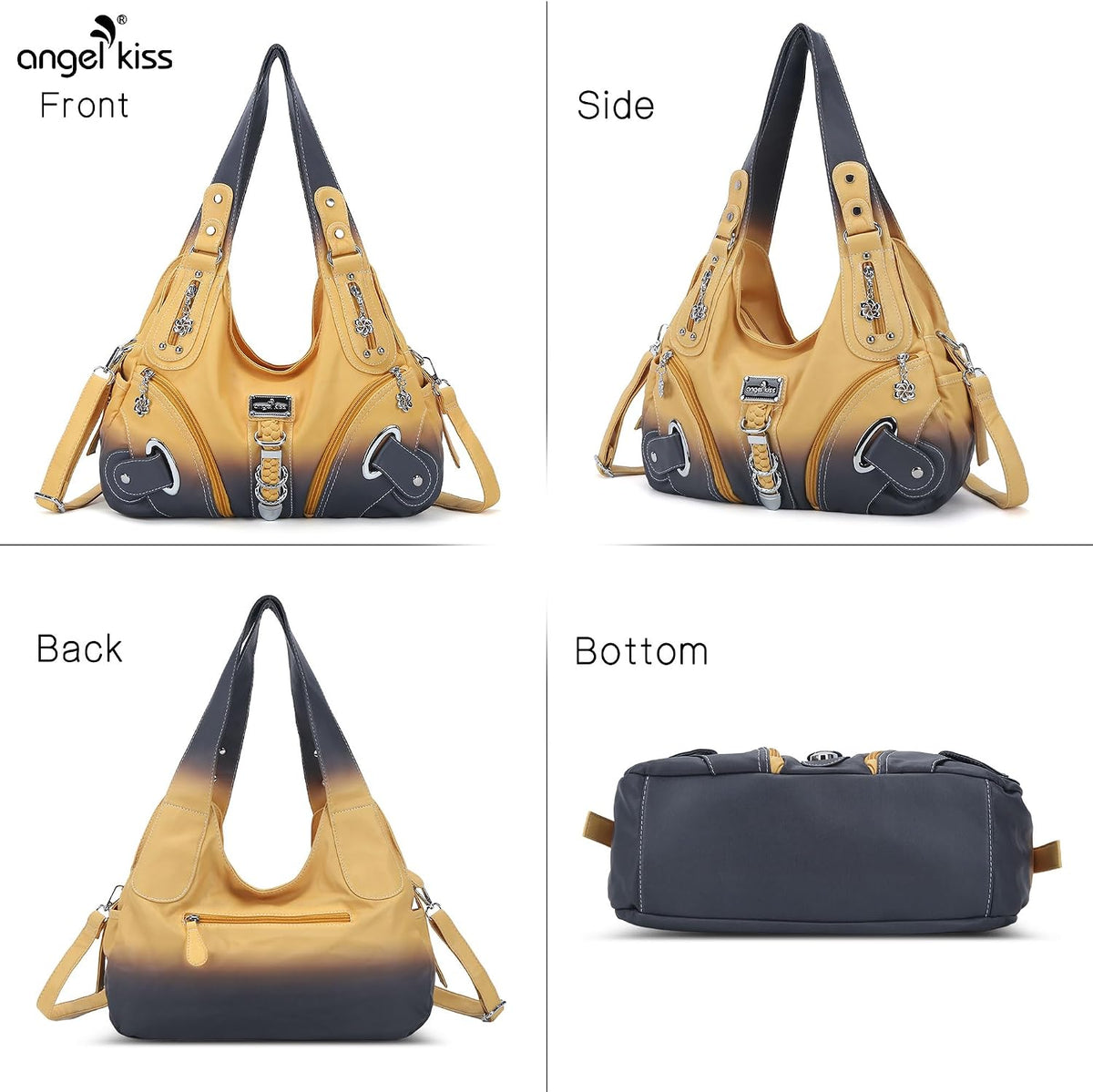 Angelkiss Hobo Purses and Handbags for Women Satchel Handbag Women Purses Large Daily Shoulder Bags