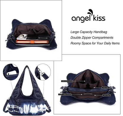 Angelkiss Hobo Purses and Handbags for Women Satchel Handbag Women Purses Large Daily Shoulder Bags