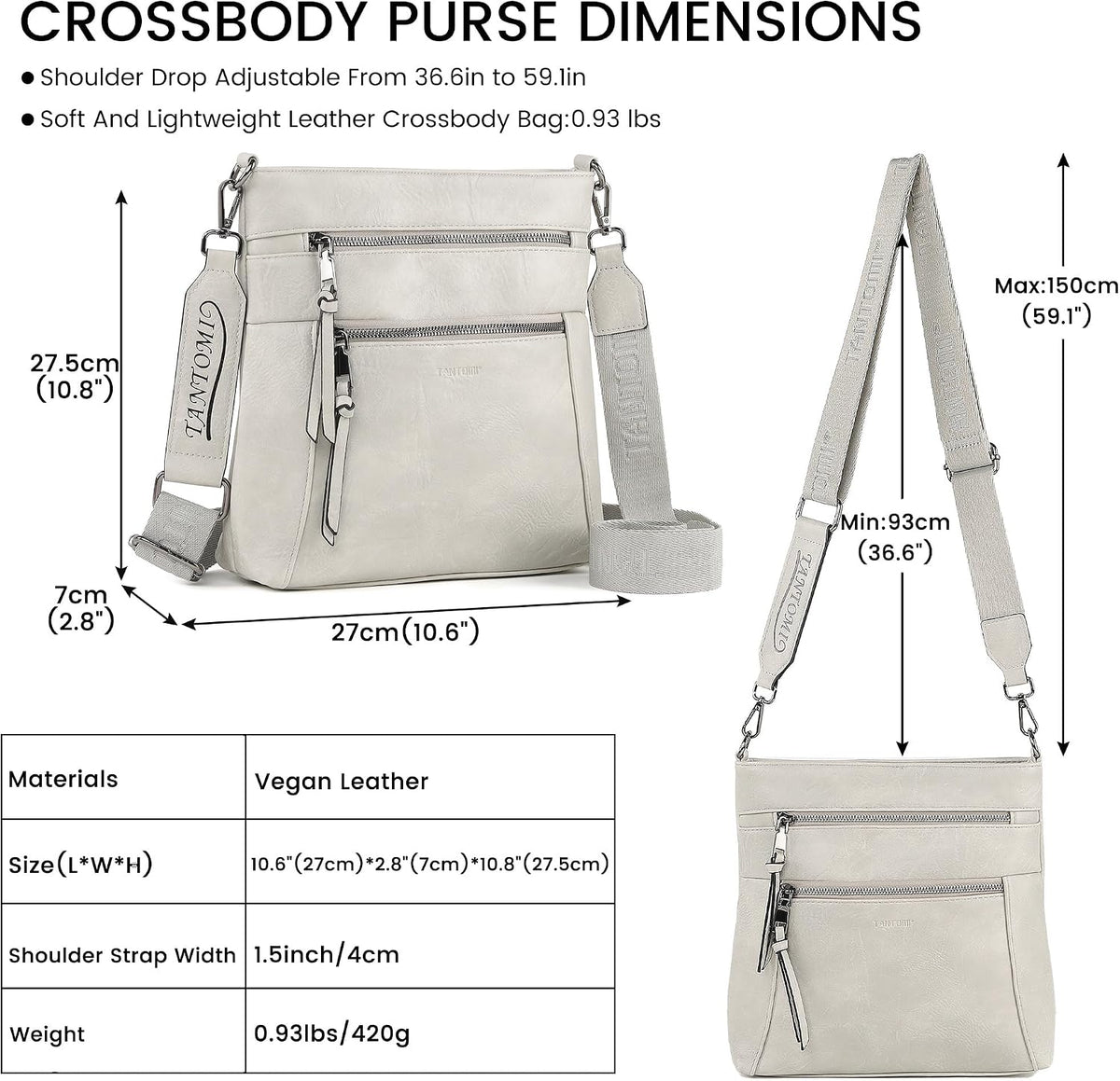 Medium Crossbody Bags for Women, PU Leather Travel Crossbody Purses