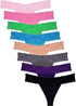 Sexy Lace Thongs for Women Thong Underwear Women Lace T-Back Panties Women Underwear Cotton Thongs Cheeky,8 Pack