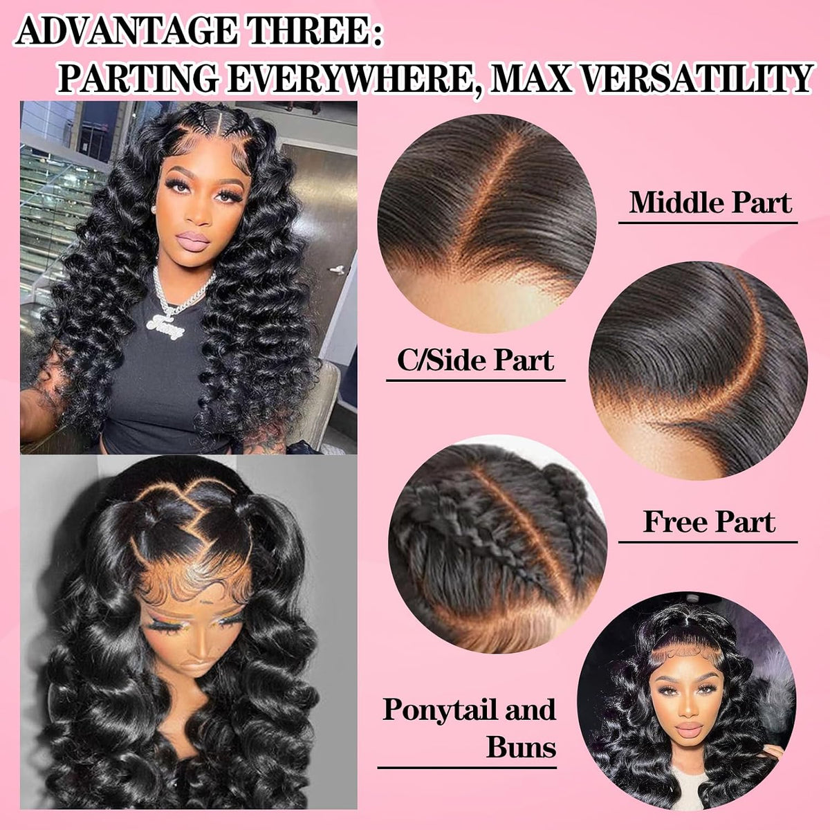 28 Inch 250% Density HD Lace Front Wigs Human Hair Loose Wave 100% Real Human Hair 15A Full 13X4 Large Lace Loose Deep Wave Wig Pre Plucked No Synthetic No Tangle No Shedding Triple Lifespan 3X