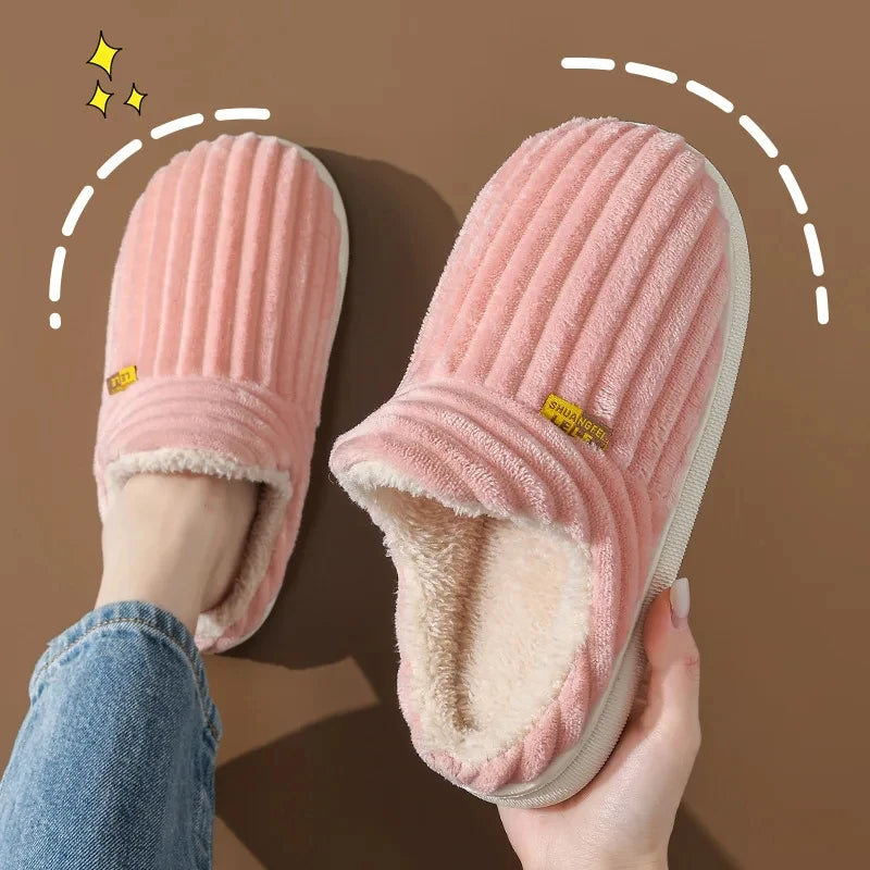 Winter Men Slippers Short Plush Men Cotton Boots Indoor Fluffy House Fur Slippers Men Casual Soft Fur Furry Men Shoes