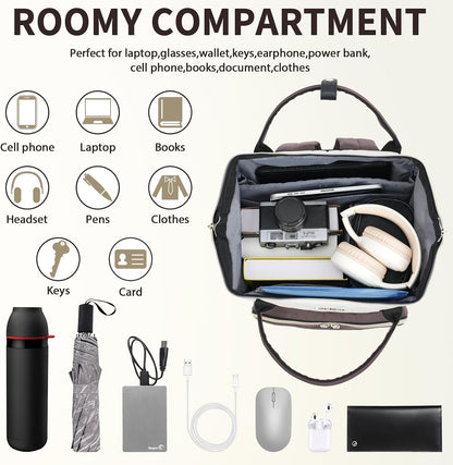 15.6 Inch Laptop Backpack for Women Large Capacity