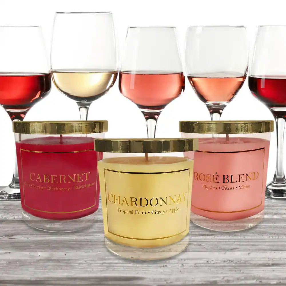 Scented Candles- Wine Collection (Set of 3)