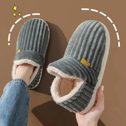 Winter Men Slippers Short Plush Men Cotton Boots Indoor Fluffy House Fur Slippers Men Casual Soft Fur Furry Men Shoes