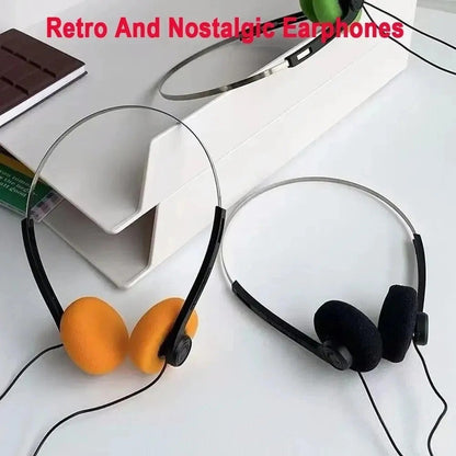 Retro Over-Ear Headphone Vintage Underwire Headphone for Walkman*
