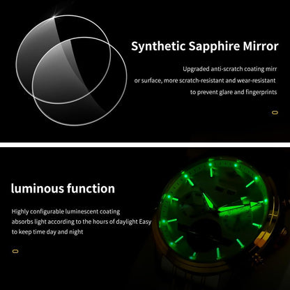 Automatic Men Watches Mechanical Luxury Self Winding Wrist Watch Stainless Steel Waterproof Wrist Watches