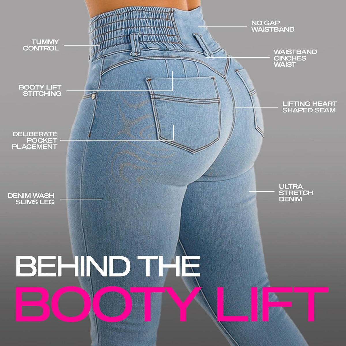 Ultra High Waisted Jeans for Women - Skinny Jeans - Stretchable Slim Fit Jeans