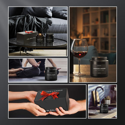 Candles for Home - Scented Candle Set for Stress Relief and Sleep, Birthday Gifts for Men
