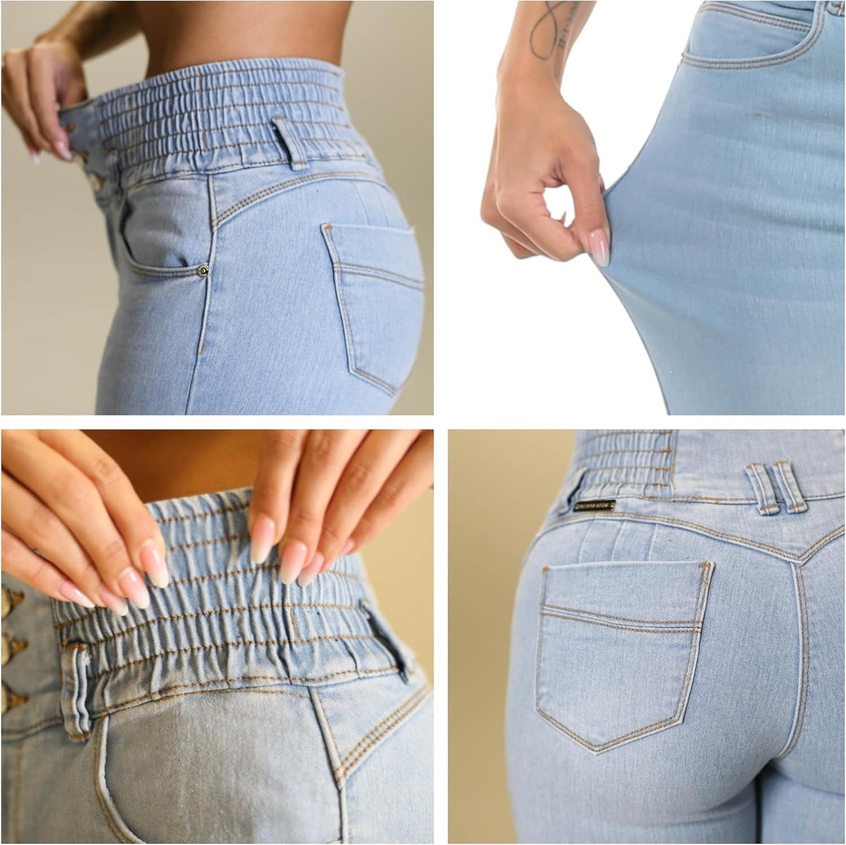 Ultra High Waisted Jeans for Women - Skinny Jeans - Stretchable Slim Fit Jeans