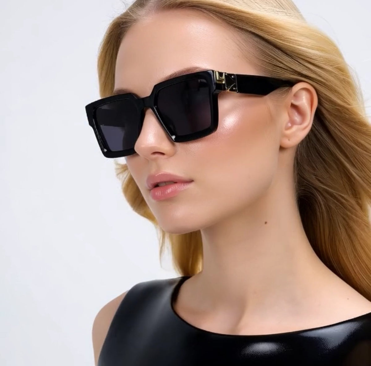 Gold Frame Large Size Sunglasses Men Women Shades Elegant Retro Classic Hip Hop