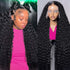 30 Inch Deep Wave Lace Front Wigs Human Hair 200 Density 13X6 HD Lace Frontal Wigs Human Hair Pre Plucked Deep Curly Glueless Wigs Human Hair Curly Wigs for Women Natural Color