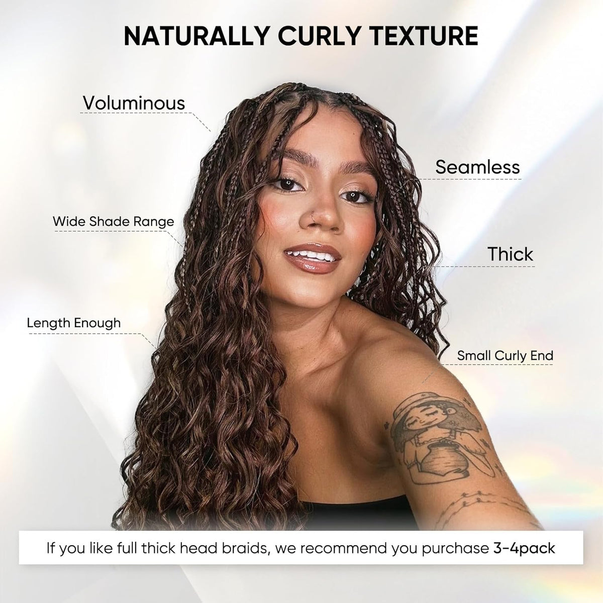 Human Braiding Hair 14Inch 100G Chocolate Brown Deep Wave Bulk No Weft Bohemian for 100% Brazilian Virgin Curly Extensions Boho Braids (