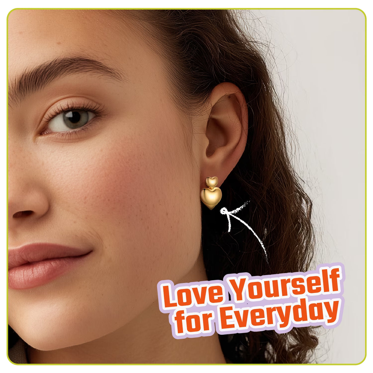 Heart Earrings for Women, Hypoallergenic 14K Gold Plated Heart Stud Earrings Jewelry Gifts for Birthday Graduation