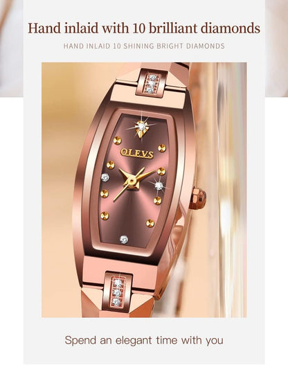 Square Watches for Women Luxury Tungsten Steel Small Wrist Watch