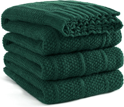 Knit Throw Blanket for Couch 50X60 Stripe Cable Knitted Throws