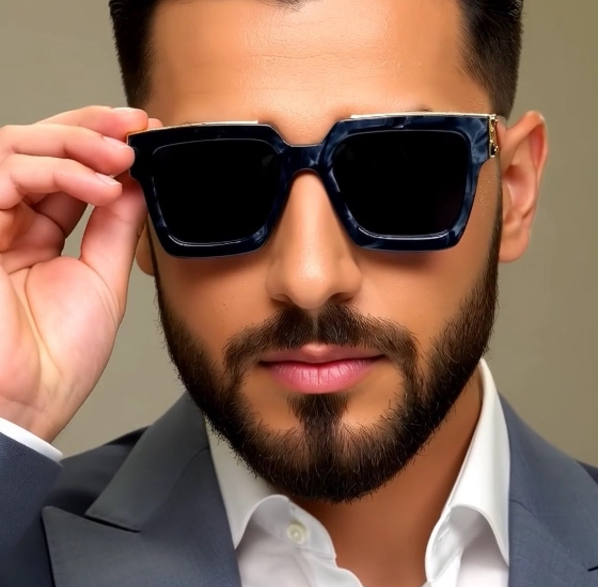 Gold Frame Large Size Sunglasses Men Women Shades Elegant Retro Classic Hip Hop