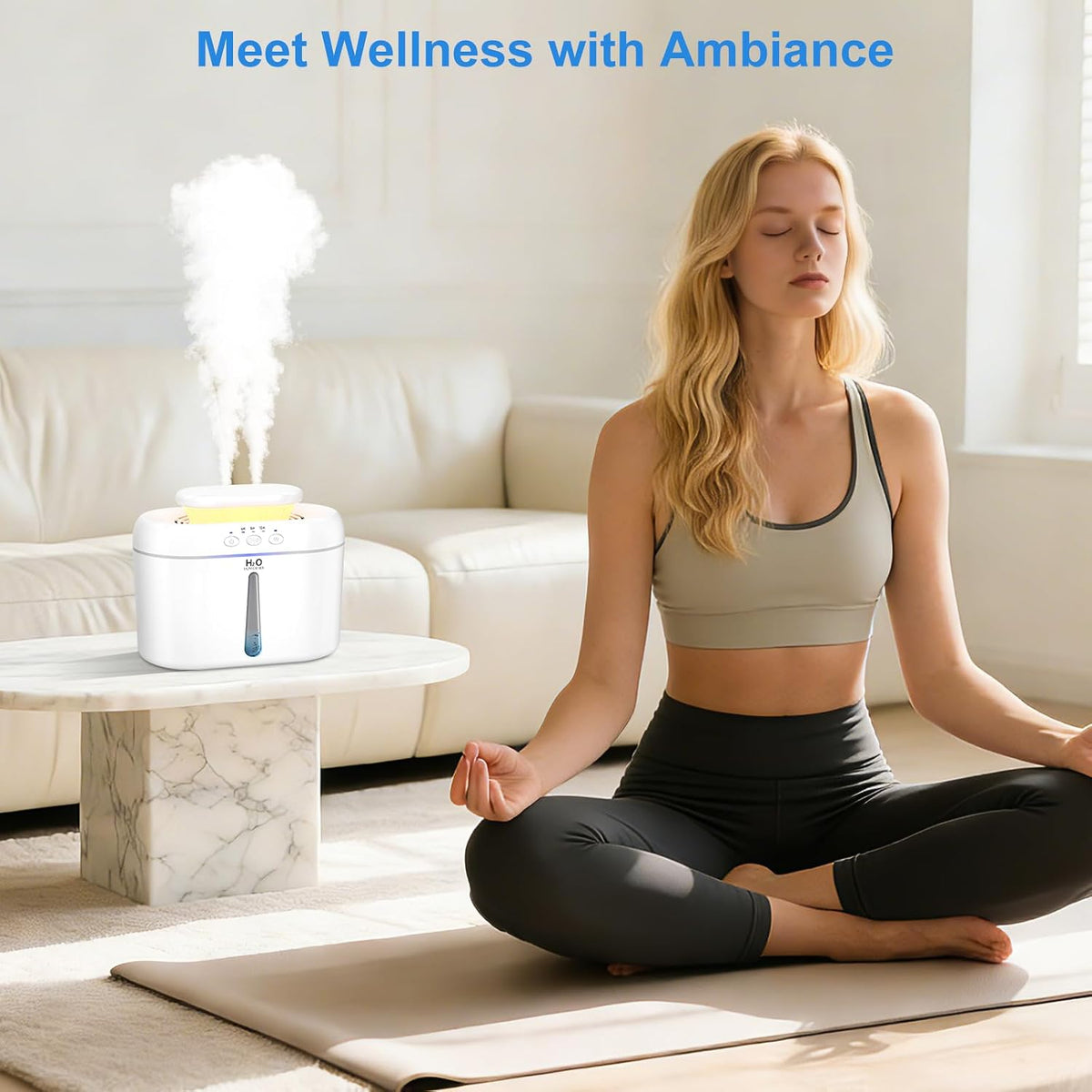 Humidifiers for Bedroom, 2L Top Fill Tank, 30H Runtime l Mist