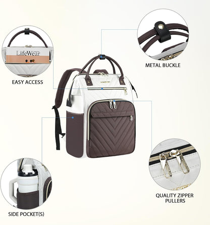 15.6 Inch Laptop Backpack for Women Large Capacity