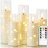 Flickering Flameless Candles with Remote, LED Fake Pillar Candles