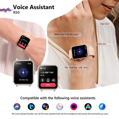 Smart Watch for Women,(Answer/Make Calls/Push Message),With 100+ Sports Modes,350Mah Battery,Fits for Android Ios Apple Samsung,Pink